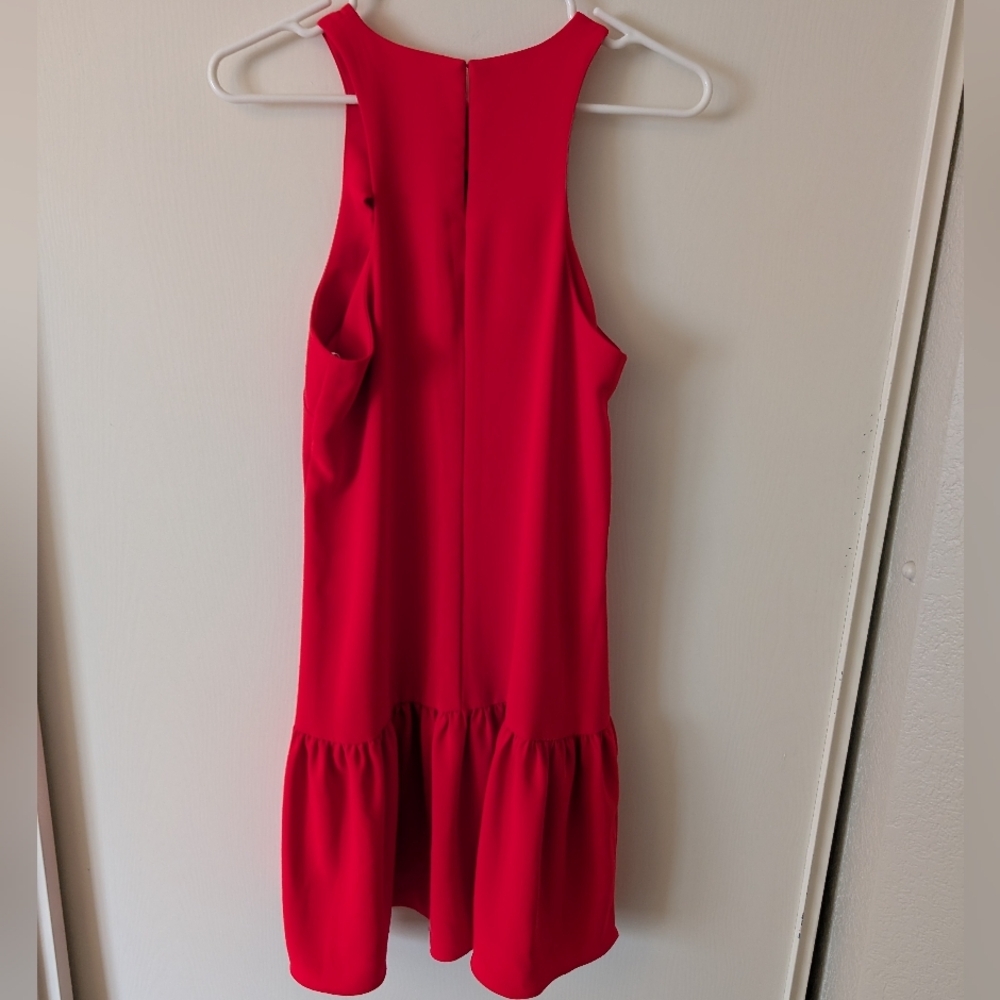 Amanda Uprichard Womens Small 100% Silk Ezra Dress Red Cocktail Party Formal - Picture 4 of 6